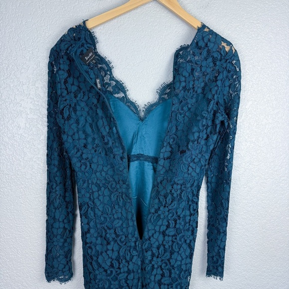 Bardot NWOT Midnight Lace Long Sleeve Dress, Ash Blue 6 - Small, Romantic - Picture 9 of 11